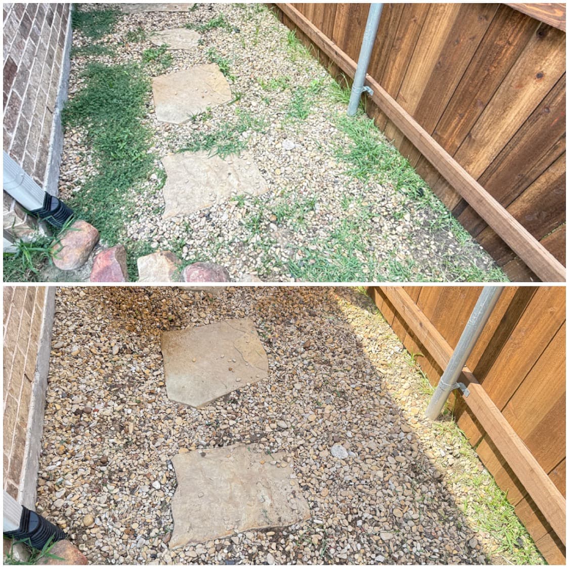Pathway and gravel cleanup